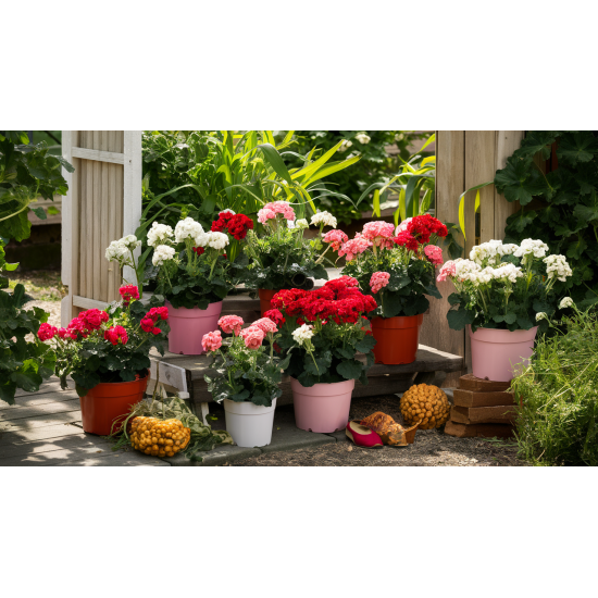 Nagy álló, bokros muskátli növény csomag  30 db