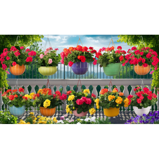 Nagy álló nélküli csüngő muskátli növény csomag  30 db